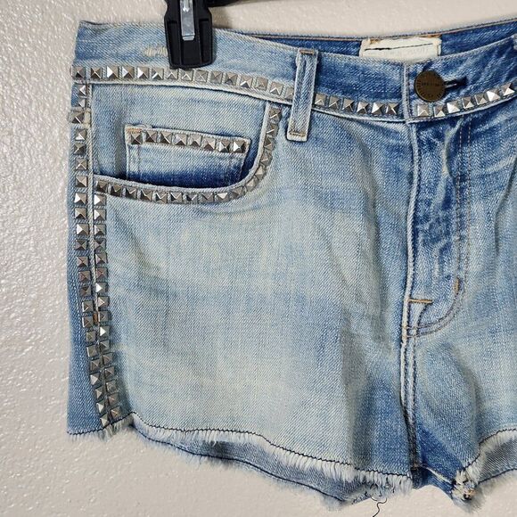 Current/Elliot The Boyfriend Short Silver Stud Wash No. 6007.-0001 Size 27 NWT - Picture 3 of 16